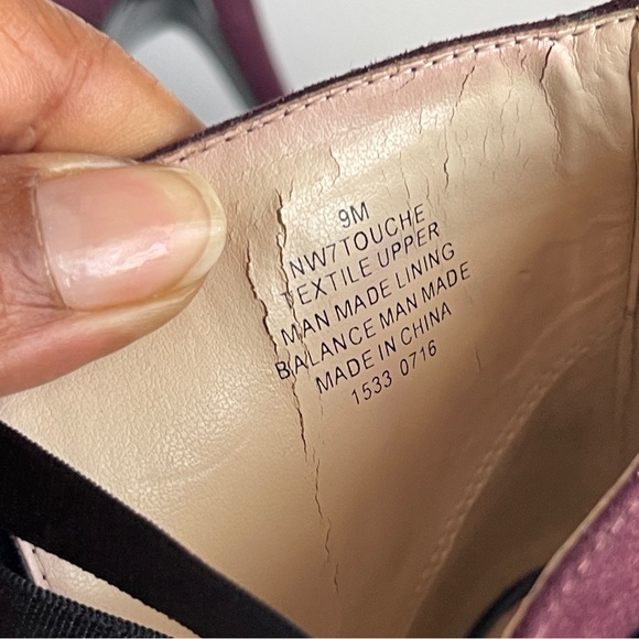 NINE WEST | Purple Elastic Detail Faux Suede Booties Sz 9 - Picture 11 of 11